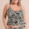 Curvy Kate Ripple Reef Non-Wired Multiway Tankini Top Black Print 2 Curvy Kate Ripple Reef Non-Wired Multiway Tankini Top Black Print -Fashion Lingerie Store CurvyKateRippleReefNon WiredMultiwayTankiniTopCS038408BlackPrint 2