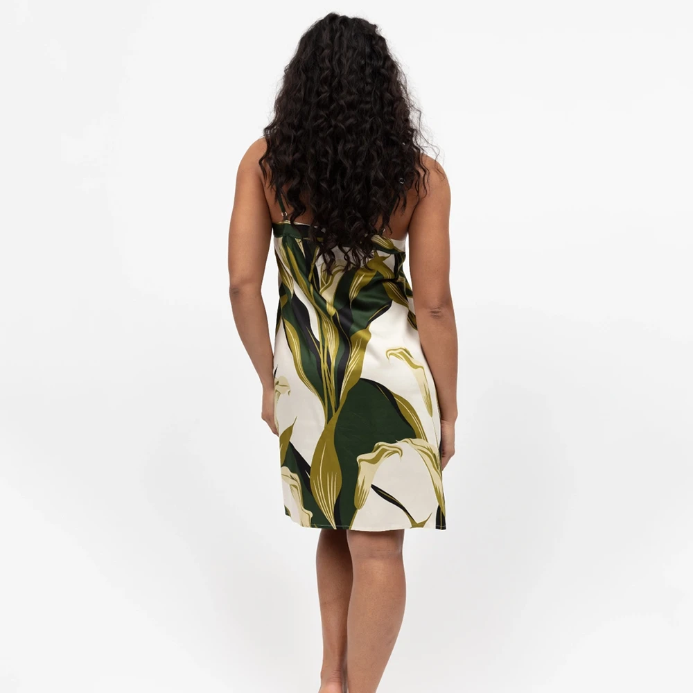 Cyberjammies Maida Vale Olive Floral Strappy Short Nightdress 4 Cyberjammies Maida Vale Olive Floral Strappy Short Nightdress - Image 2