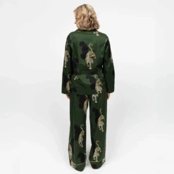 Cyberjammies Olive Wide Leg Pyjama Set Leopard -Fashion Lingerie Store CyberJammiesOliveWideLegPyjamaSetLeopard 4