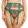 Evelina Suspender Peacock 1 Evelina Suspender Peacock -Fashion Lingerie Store DitaVonTeeseEvelinaPeacockSuspenderD47023l2
