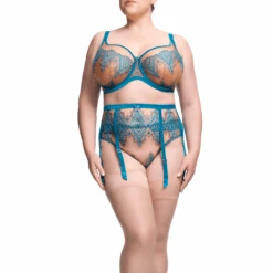 Fortunia Curve Underwire Bra Mosaic Blue -Fashion Lingerie Store DitaVonTeeseFortuniaCurveUnderwireBraD99063MosaicBlue 1