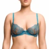 Fortunia Plunge Underwire Bra Mosaic Blue -Fashion Lingerie Store DitaVonTeeseFortuniaPlungeUnderwireBraD57063MosaicBlue 2