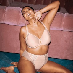 ELOMI Charley Underwire Molded Spacer Bra Fawn 9 ELOMI Charley Underwire Molded Spacer Bra Fawn -Fashion Lingerie Store EL4383 FAN cons Elomi Lingerie Charley Fawn Underwired Moulded Spacer Bra