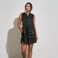 ELAN Maura Mini Dress Black -Fashion Lingerie Store ElanMauraMiniDressCNL5665Black 2