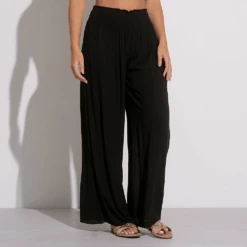 ELAN Smock Waist Wide Leg Pants