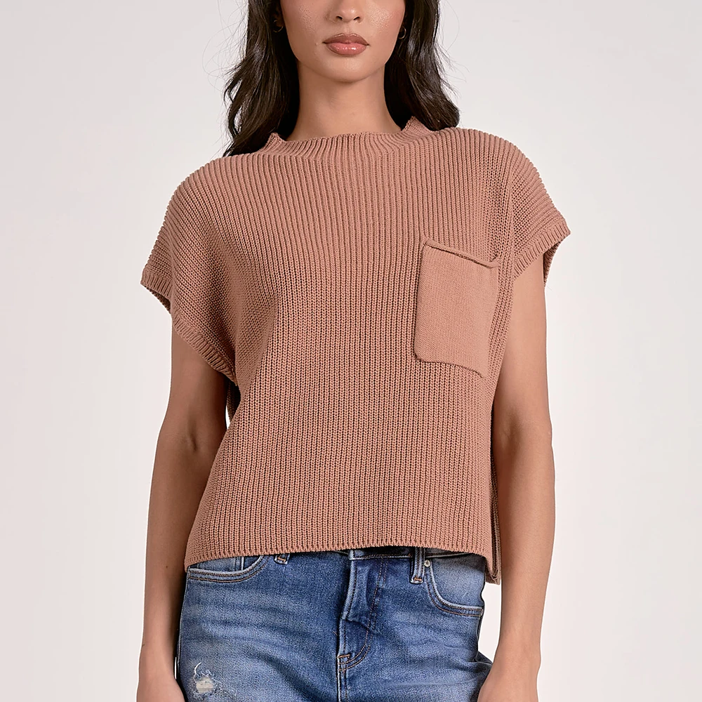 ELAN Sweater Top Mauve 3 ELAN Sweater Top Mauve