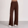 ELAN Wide Leg Lounge Pant Brown 1 ELAN Wide Leg Lounge Pant Brown -Fashion Lingerie Store ElanWideLegLoungePantVJ2377Brown 1