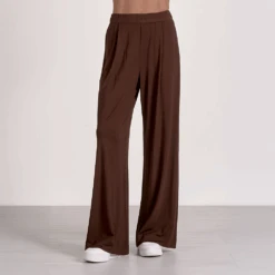 ELAN Wide Leg Lounge Pant Brown
