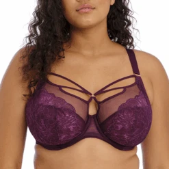 ELOMI Brianna Underwire Plunge Bra Blackberry