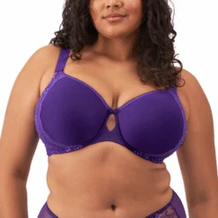 ELOMI Charley Underwire Molded Spacer Bra Iris
