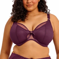 ELOMI Kintai Underwire Plunge Bra Blackberry
