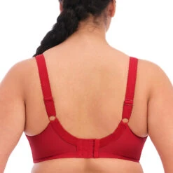 ELOMI Morgan Stretch Banded Bra Haute Red 6 ELOMI Morgan Stretch Banded Bra Haute Red -Fashion Lingerie Store ElomiMorganBandedBraEL4111HauteRedb