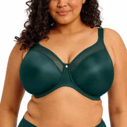 ELOMI Smooth Underwire Non Padded Bra Deep Emerald