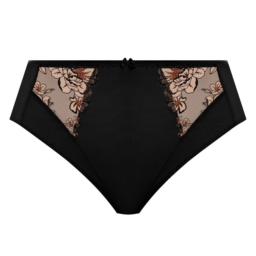 ELOMI Teagan High Leg Brief Black/Almond 7 ELOMI Teagan High Leg Brief Black/Almond - Image 5