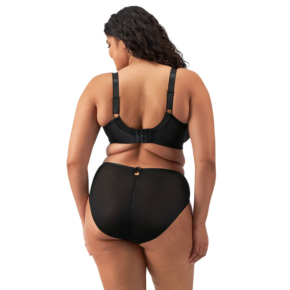 ELOMI Teagan High Leg Brief Black/Almond 5 ELOMI Teagan High Leg Brief Black/Almond - Image 3