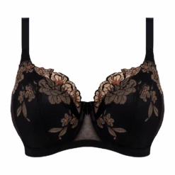 ELOMI Teagan Underwire Padded Half Cup Bra Black/Almond 9 ELOMI Teagan Underwire Padded Half Cup Bra Black/Almond -Fashion Lingerie Store ElomiTeaganUnderwirePaddedHalfCupBraEL302615BlackAlmond 5