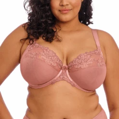 ELOMI Teagan Underwire Plunge Bra Ash Rose