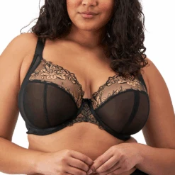 ELOMI Teagan Underwire Plunge Bra Black/Almond