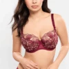 Empreinte Agathe Low-necked Bra Amarante 2 Empreinte Agathe Low-necked Bra Amarante -Fashion Lingerie Store EmpreinteAgatheLow neckedBra8204Amarante 1