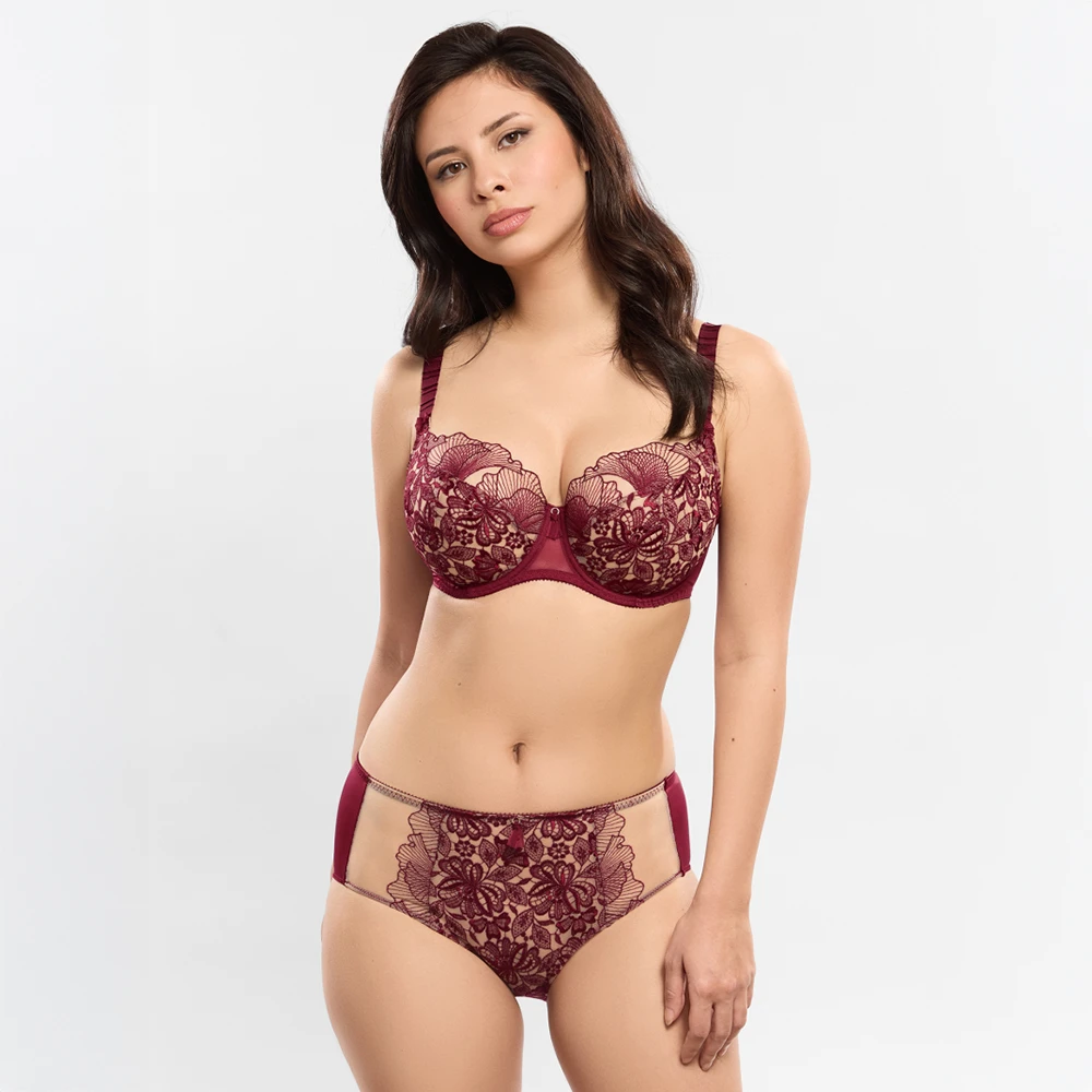 Empreinte Agathe Low-necked Bra Amarante 5 Empreinte Agathe Low-necked Bra Amarante - Image 3