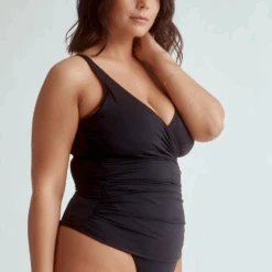 Black Wrap Tankini Top -Fashion Lingerie Store EverydaySundayBlackWrapTankiniTopESBEAW00967ABlack4