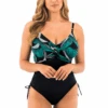 FANTASIE Saint Lucia Black UW Twist Front Swimsuit With Adjustable Leg 2 FANTASIE Saint Lucia Black UW Twist Front Swimsuit With Adjustable Leg -Fashion Lingerie Store FantasieSaintLuciaUwTwistFrontSwimsuitWithAdjustableLegF