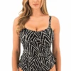 FANTASIE Silhouette Island Classic Tankini Top 2 FANTASIE Silhouette Island Classic Tankini Top -Fashion Lingerie Store FantasieSilhouetteIslandClassicTankiniTopFS504551Monochrome1