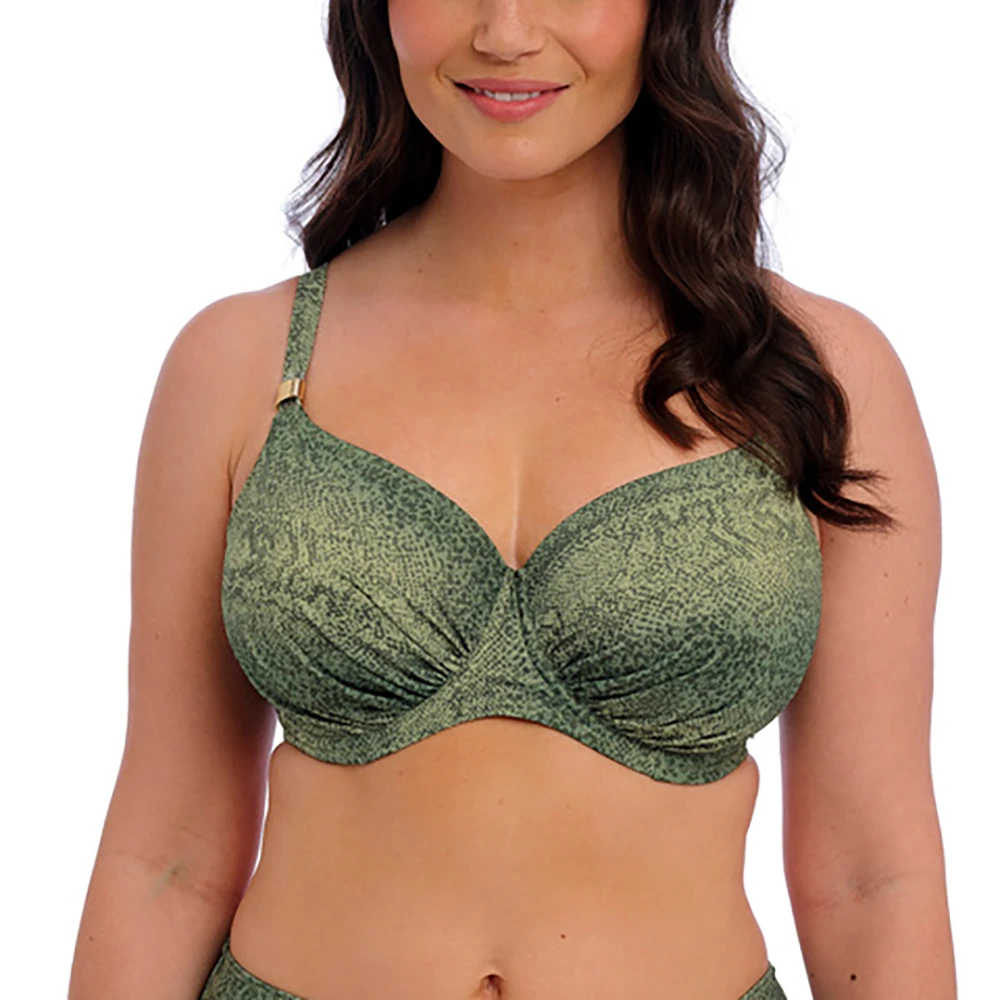 FANTASIE Maya Bay Underwire Gathered Full Cup Bikini Top Peridot 2 FANTASIE Maya Bay Underwire Gathered Full Cup Bikini Top Peridot