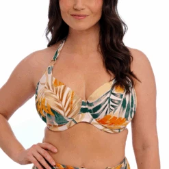 FANTASIE Maya Bay Underwire Halter Bikini Top Warm Sunset