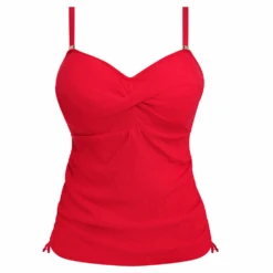 FANTASIE Ottawa Twist Front Tankini Top Radiant Red 11 FANTASIE Ottawa Twist Front Tankini Top Radiant Red -Fashion Lingerie Store FantasieSwimOttawaTwistFrontTankiniTopFS6356RadiantRed 2