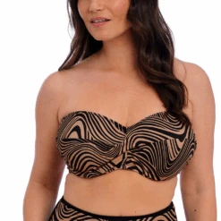 FANTASIE Pemba Island Underwire Twist Bandeau Bikini Top Mocha