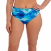 FANTASIE Saunton Sands Dazzling Blue High Rise Bikini Brief 2 FANTASIE Saunton Sands Dazzling Blue High Rise Bikini Brief -Fashion Lingerie Store FantasieSwimSauntonSandsDazzlingBlueBikiniBriefFS506071 2