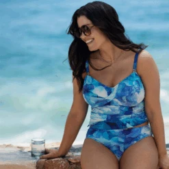 FANTASIE Saunton Sands Dazzling Blue Underwire Twist Front Tankini -Fashion Lingerie Store FantasieSwimSauntonSandsDazzlingBlueUnderwireTwistFrontTankiniFS506054 4