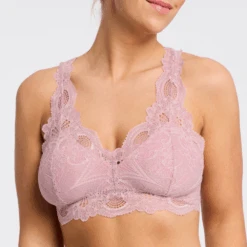 Belle Époque Lace T-Back Bralette -Fashion Lingerie Store Fleur tBelleEpoqueLaceT BackBralette612PinkNectar1