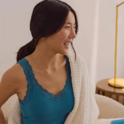 Iconic Cami With Shelf Bra -Fashion Lingerie Store Fleur tIconicCamiwithShelfBra610Peacock 2