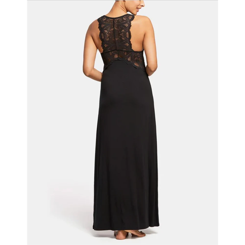 Lace T-Back Gown Black 4 Lace T-Back Gown Black - Image 2