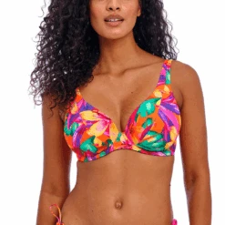 FREYA Sun Haze High Apex Bikini Top Mandarin