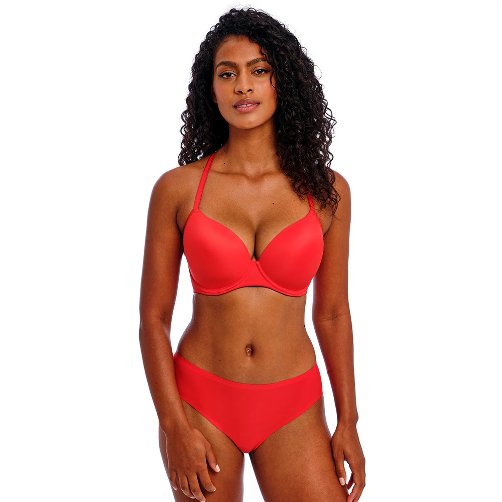 FREYA Undetected Underwire Molded T-Shirt Bra Chili Red 6 FREYA Undetected Underwire Molded T-Shirt Bra Chili Red - Image 4