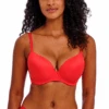 FREYA Undetected Underwire Molded T-Shirt Bra Chili Red 1 FREYA Undetected Underwire Molded T-Shirt Bra Chili Red -Fashion Lingerie Store FreyaUndetectedUnderwireMoldedT ShirtBraAA401708ChiliRed 7