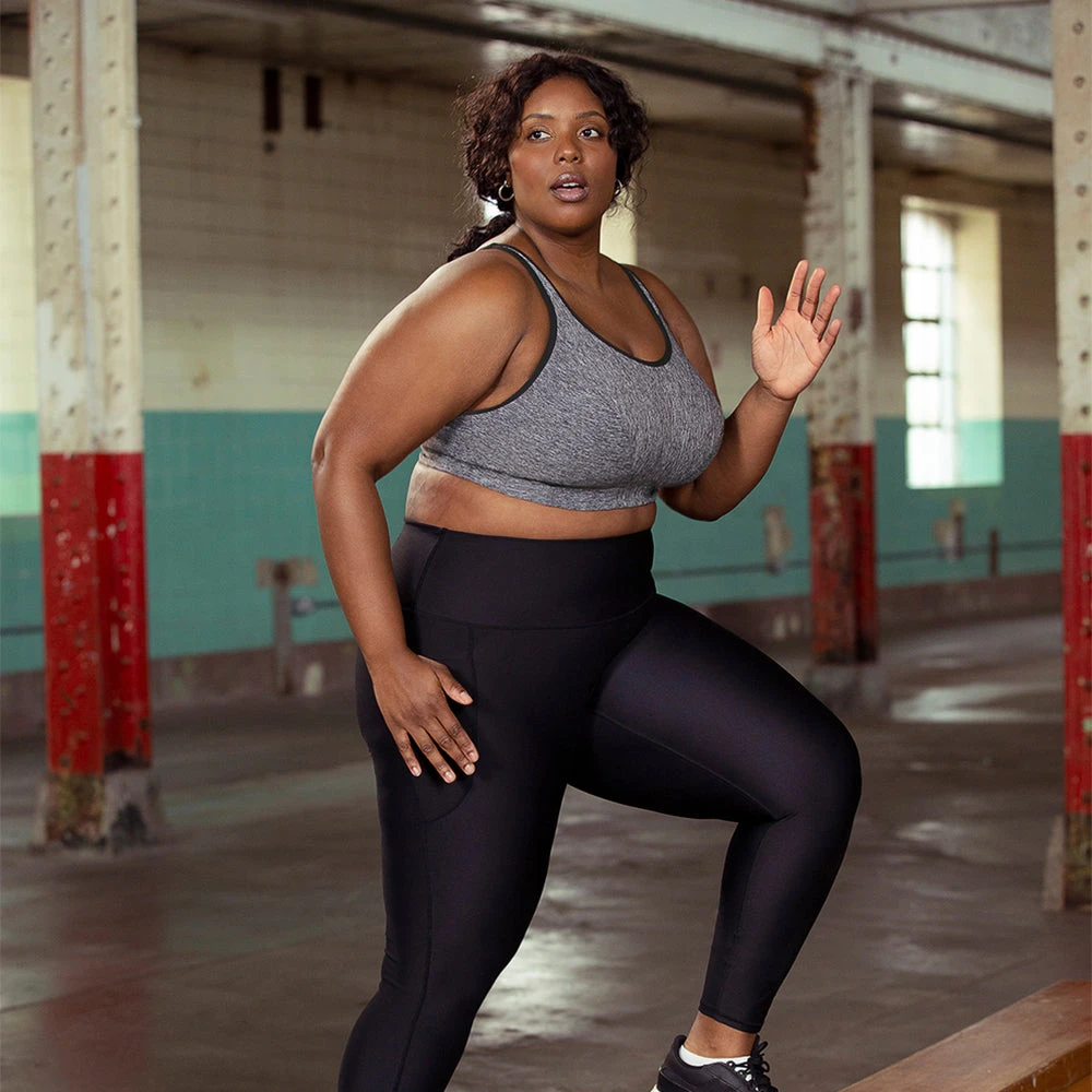 GODDESS Sport Soft Cup Sports Bra Pewter 5 GODDESS Sport Soft Cup Sports Bra Pewter - Image 3