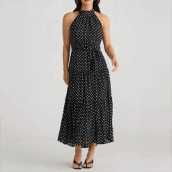 Greta Polka Dot Tiered Dress