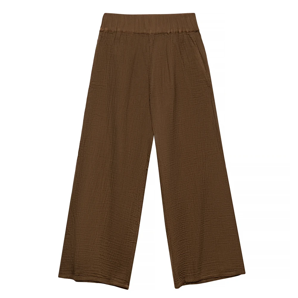 Crinkle Cotton Pant Chocolate 3 Crinkle Cotton Pant Chocolate
