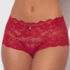 Bella Lace Crotchless Cheeky 1 Bella Lace Crotchless Cheeky -Fashion Lingerie Store HouseofDesireBellaLaceCrotchlessCheekyRed 5