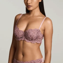 Porcelaine Balconette Bra Vintage Pink