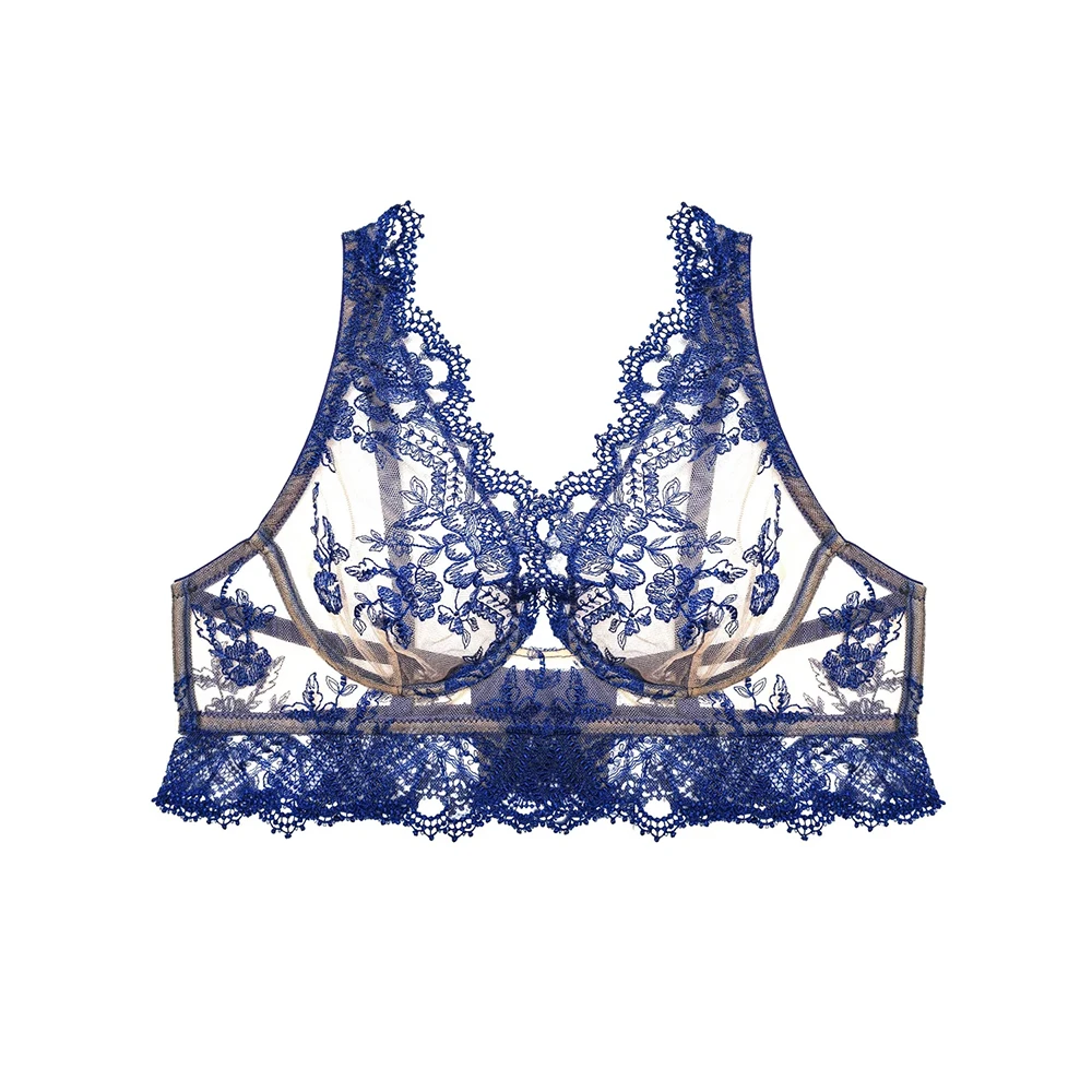 Villa D'Este Longline Underwired Triangle Bra Royal Blue 8 Villa D'Este Longline Underwired Triangle Bra Royal Blue - Image 6