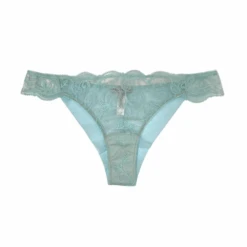 Lace Brazilian Thong Aqua -Fashion Lingerie Store J8723