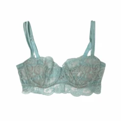 Lace Demi Cup Bra Aqua -Fashion Lingerie Store J8737