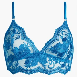 Embroidered Longline Bralette Blue -Fashion Lingerie Store KiloBravaEmbroideredLonglineBralette11243Blue 3
