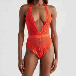 Floral Lace Halter Teddy Tigerlily