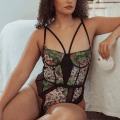 Hydrangea Night Underwire Bodysuit